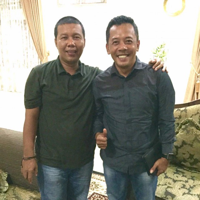 Bupati Tanjabtim Romi Hariyanto bersama Mawan Dragon