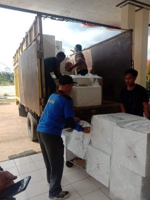 KPU Terima Kotak Surat Suara Dari PPK Kecamatan Muarasabak Barat