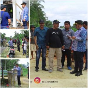 Wabup Robby Monitoring Proyek Pembangunan Di Nipah Panjang