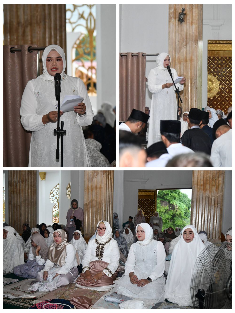 Bupati Dillah Saat Menyampaikan Kata Sambutan di Hari Raya 1446 H