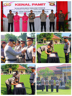 Kapolres Tanjabtim Pimpin Upacara Serah Terima Jabatan Wakapolres Dan Kabag SDM