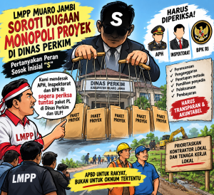 LMPP Muaro Jambi Soroti Dugaan Monopoli Proyek Dinas Perkim, Desak Audit Paket PL